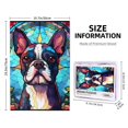 thumbnail image 3 of Puzzle Novgift Boston Terrier, 1000 piezas, arte de madera, 3 of 7