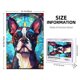 thumbnail image 3 of Puzzle Novgift Boston Terrier, 1000 piezas, arte de madera, 3 of 7