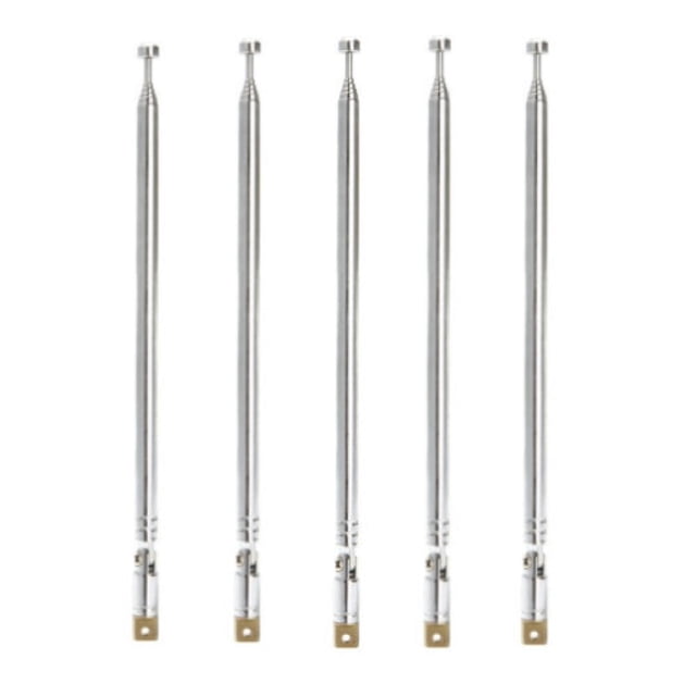 5 Pcs Antenne Télescopique 4 Sections Antenne Radio pour Radio TV Longueur 60cm