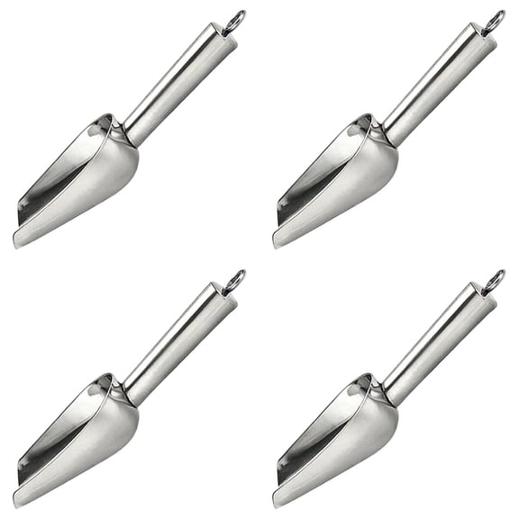 Stainless Steel Small Food Scoop, Stainless Multi Purpose Free Ice/Grain//Candy/Coffee Spoon Assorted Colors (Rainbow/Black/Gold/Rose Gold/Silver)