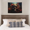 thumbnail image 4 of Kdxio Artistic Flower Butterfly Skull Wall Hanging Tapestries Banner For Bedroom College Dorm Home Living Room Party Decor 29X37 In, 4 of 8