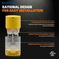 thumbnail image 4 of ELEGRP Lighted 15 Amp 125 Volt NEMA 5-15R 2 Pole 3 Wire Grounding Straight Blade Electrical Plug Replacement Cord Outlet Commercial Grade, Yellow, 5 Pack, 4 of 6