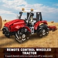 thumbnail image 2 of Wheeled Tractor Building Block Kits, 360° Fully Movable Red Farm Tractor with Remote Control, Collections Enthusiasts (1392+ PCS), 2 of 5