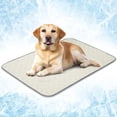 thumbnail image 1 of Tapis Rafraîchissant Imperméable pour Chien, Couverture Rafraîchissante Premium pour Animal de Compagnie pour Lit et Cage, Tapis Rafraîchissant Antidérapant d'Intérieur pour Chien pour Dormir, Grand Tapis de Canapé Q-MAX pour Chat, Beige, 40x60, 1 of 6