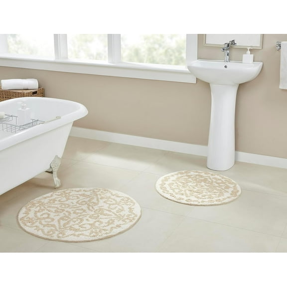 Chesapeake Genesis Linen Bath Rug (30" & 24" Round)