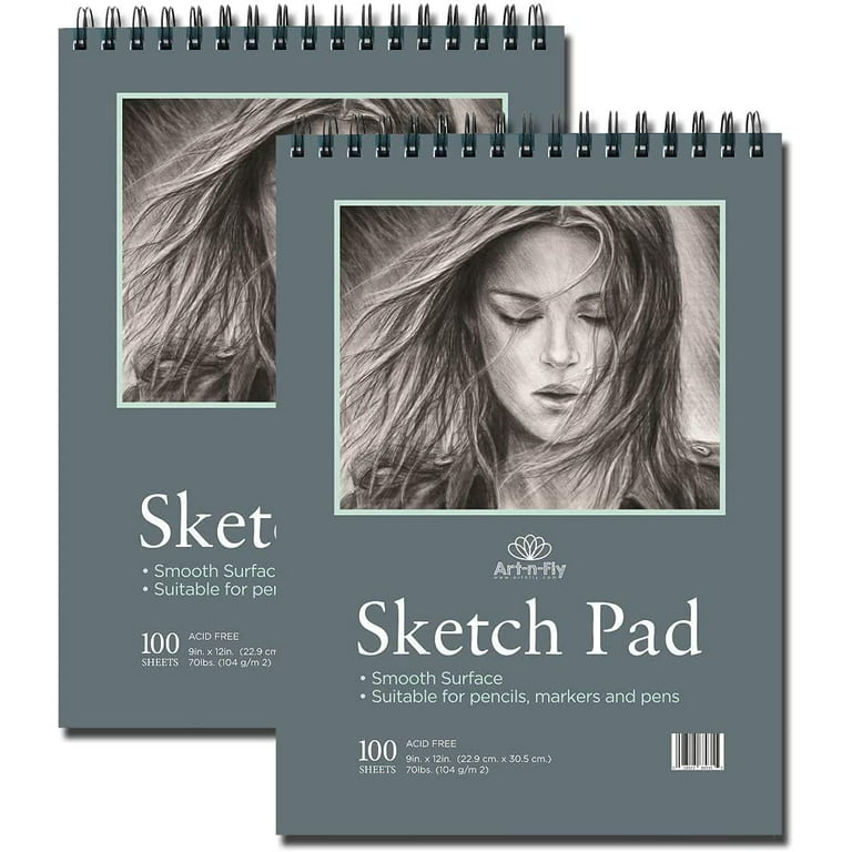 100 Sheets 9 x 12 Inch sketch pad - Smooth surface