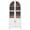 White, variant on Leumius 71" Tall Arched Kitchen Pantry Storage Cabinet with Adjustable Shelves,Farmhouse Wood Pantry Arched Cabinet with Drawer, Hidden Drawer & Glass Door for Dining Room Living Room,Black
