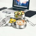 thumbnail image 2 of Stainless Steel Traditional Indian Lunch Box, Food Container,Indian Tiffin, Food storage container,Office Use (4 Tier_Design#-3 Lunch Box), 2 of 5