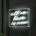 thumbnail image 5 of JONATHAN Y All We Have Is Now 14" X 10" Contemporary Glam Acrylic Box USB Operated LED Neon Light, White by JONATHAN  Y - 14" X 10", 5 of 5
