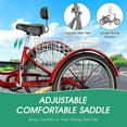 thumbnail image 6 of MOONCOOL Adult Tricycles 7 Speed, Adult Trikes 24 / 26 inch 3 Wheel Bikes, Three-Wheeled Bicycles Cruise Trike with Shopping Basket for Seniors, Women, Men, 6 of 10