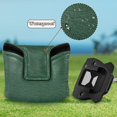 thumbnail image 6 of Haosy Dark Green Felt Golf Mallet Putter Cover Strong Magnetic Leather Golf Club Headcover Closure, 6 of 7