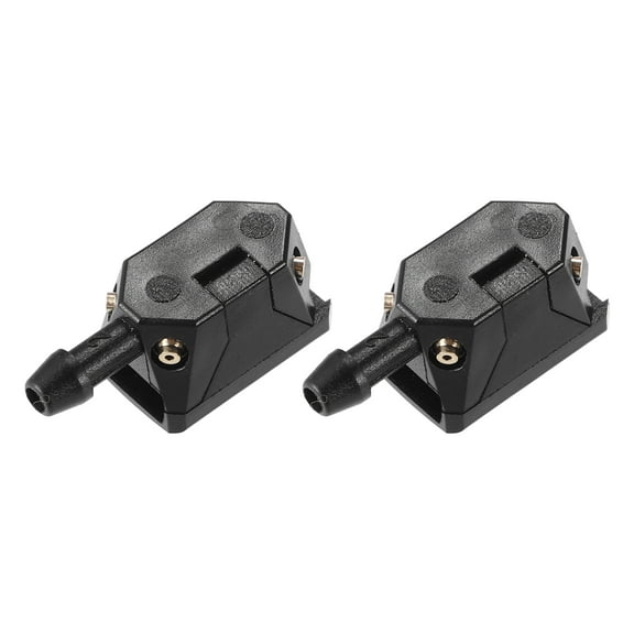 Unique Bargains Universal Adjustable Windshield Wiper Washer Nozzle Spray Jet Plastic Black 2 Pcs