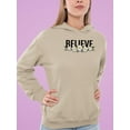 thumbnail image 2 of Believe Daisy Flower Banner Hoodie Women -Image by Shutterstock, Female Medium, 2 of 4