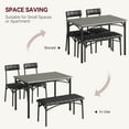 thumbnail image 4 of EastVita Dining Table Set for 4, Kitchen Table with Upholstered Bench and 2 Chairs, Kitchen Table and Chairs Set, 4 of 7