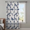 thumbnail image 3 of Beige Flower Pattern Sheer Curtains 45" Long, Retro Country Tie-dye Floral Abstract Blue Light Filering Curtains, Breathable Simi Curtain Privacy Drapes for Kitchen Bathroom Small Window Treatment, 3 of 9