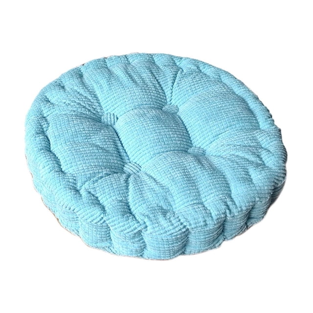 Coussin Rond, Coussin Tatami Épaissi Intérieur Extérieur, Bleu Ciel-13.78 Pouces