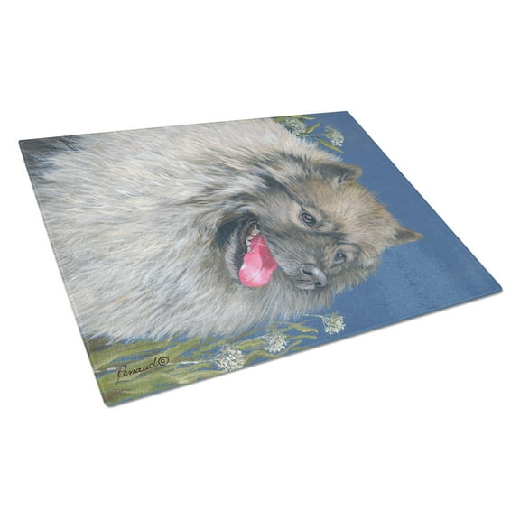 Carolines Treasures PPP3110LCB Keeshond Glass Cutting Board Large, 12H x 16W, multicolor