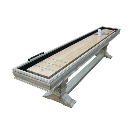 Hathaway Montecito 12 Ft. Shuffleboard Table, 146-in l x 26-in w, Driftwood