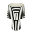 thumbnail image 6 of Minori Black Striped Papier Mache Table Lamp, 6 of 7