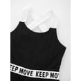 thumbnail image 5 of CHICTRY Girls Sleeveless Sports Dress Straps Cross at Rear Open Upper Back A-line Dress for Gym Sports Black 12, 5 of 7