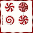 thumbnail image 3 of Cadancy 4 Pcs Candy Cane Christmas Decorations Xmas Tree Topper Ornaments 7.9 Inches Red and White Peppermint Lollipop Holiday Party Festive Home Decor, 3 of 4