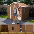 thumbnail image 6 of Montary 6X4 FT Outdoor Storage Shed with Windows, Lockable Door & Ventilation - Weatherproof Metal Garden Shed, Outdoor Tool Storage House for Backyard, Lawn, Patio,Yard, 6 of 9