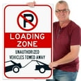 thumbnail image 2 of No Parking Symbol Sign, Loading Zone Sign, 24x36 Corrugated Plastic, 2 of 7