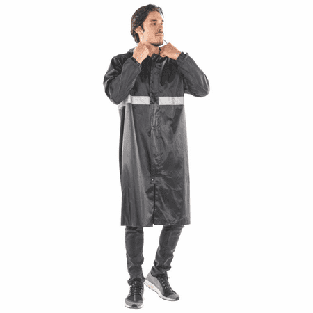 Men s Waterproof Rain Jacket with Hood Lightweight Windproof Outdoor Active Long Raincoat(size XXL)