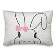 thumbnail image 2 of Creative Products Cute Bunny with Bow 14x20 Spun Poly Pillow, 2 of 3