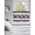 thumbnail image 4 of Halloween Half Window Curtain 36 Inches Long, Black Horror Skull Roses Spi-der Web Vintage Window Treatment Curtain Drapes, Small Tier Curtains for Bathroom Over Sink, 27.5"x36", 2 Panels, 4 of 7