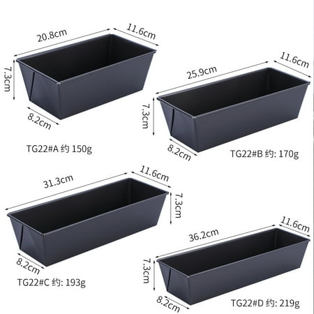

BESHOM Baking Mold Home Rectangular Toast Mould Non-stick Cake Bread Loaf Pan Tray