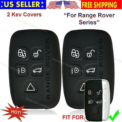 Dobrev Silicone Cover Keyless Entry Fob Case Protector Skin for Land Rover Range Rover Evoque LR2 LR4 Sport Freelander Discovery Smart Key
