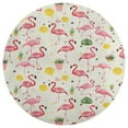 thumbnail image 3 of Flamingo Pattern Floral Medallion Round Rug - Small Round Area Rug, Soft Non-Slip Machine Washable Bedroom Mat Indoor Accent Entry Carpet for Office Desk Dorm Hallway, 3 of 6