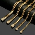 thumbnail image 4 of New Hot 6-14mm CZ Miami Cuban Link Chain Necklace Stainless Steel for Men Women, 4 of 9