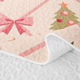 thumbnail image 5 of Manfei Xmas Minimalist Farm Animal Cow Quilt Full,Red-Green Pine Cone Full Bedspread Sets,3-Piece,1 Coverlet and 2 Pillowcases, 5 of 7