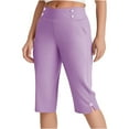 thumbnail image 2 of lmcalzta Dress Capri Pants for Women High Waisted Stretch Summer Slacks Golf Dress Work Pants(S-5XL), 2 of 8