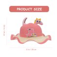 thumbnail image 3 of 1pc Niños Sunhat Encantador Dinosaurio Forma de Dinosaurio Sombrero Exquisito Sombrero de paja gorra, 3 of 5