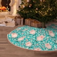 thumbnail image 5 of Sikiie Pig And Flower Nativity Christmas Tree Skirt, Jesus Christian Winter Holiday Tree Mat Decoration(30-48IN)30", 5 of 6