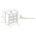 thumbnail image 5 of Odette 3 Drawer Framed Bedroom Nightstand Set in Gray Wash, 5 of 5