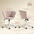 thumbnail image 3 of HOMCOM Office Chair, Swivel Desk Chair with Adjustable Height, Backrest, 3 of 10