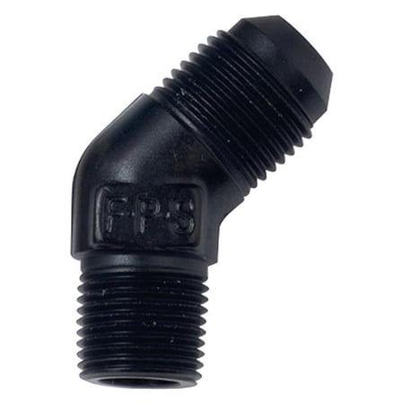 482344-BL 0.25 in. MPT x -4 AN 45 deg Adapter Fitting - Black