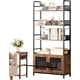 thumbnail image 1 of Gabinete de 3 Niveles de Hierro y Madera con Puertas de Malla, Librero Industrial con 3 Estantes, 1 of 6