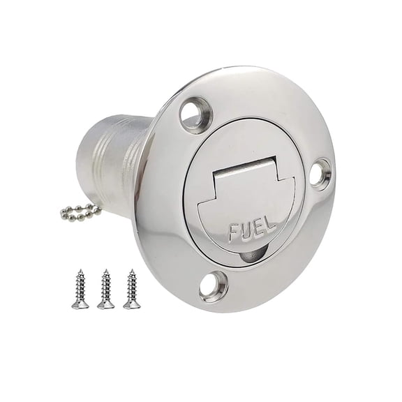 ISURE Marine Grade 316 Stainless Steel Flip Cover Fuel Tank Filling Port with Screws, 50mm/2in for Boat Yacht Hardware Fitting