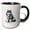 Black/White, variant on 3drose, Alaskan Malamute Cute Artistic Cartoon Illustration, 11oz Two-tone Black Mug