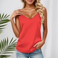 thumbnail image 5 of Womens Silk Satin Tank Tops V Neck Casual Cami Sleeveless Camisole Blouses Summer Basic Tank Shirt, 5 of 5