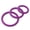 Purple, variant on LeLuv Thin Round Smooth Cock Ring | 32mm/40mm/50mm Blue (3 Pack)