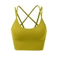 thumbnail image 6 of Everyday Bras for Women Pack of Sports Bras Sports Bra High Support Women Athletic Low Support Sports Bra Lightweight Sports Bras for Women T Back Sports Bras for Women plus Sized Sports Yellow 3XL, 6 of 6