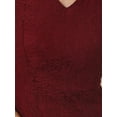 thumbnail image 5 of INSPIRE CHIC Womens' Lace Floral Dresses Fishtail Formal Cocktail Short Sleeve Midi Dress S Burgundy, 5 of 6