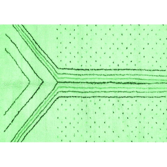 Ahgly Company Indoor Rectangle Solid Emerald Green Modern Area Rugs, 8' x 10'