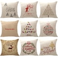 thumbnail image 2 of Yidarton Christmas Pillowcase Elk Letter Digital Printing Pattern Pillow Cover Linen Cushion Cover, 2 of 5